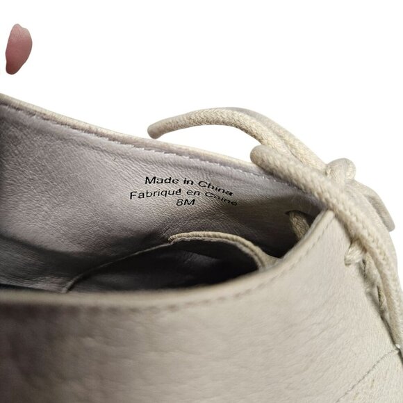 Anthropologie Pilcro Letterpress Leather Peep Toe Brighton Oxford Wedges Retro 8 - Picture 5 of 14